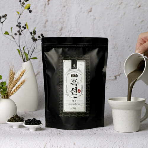 국산 흑선 채움(어성초 맥주효모 녹차첨가) 블랙푸드 선식 가루 500g