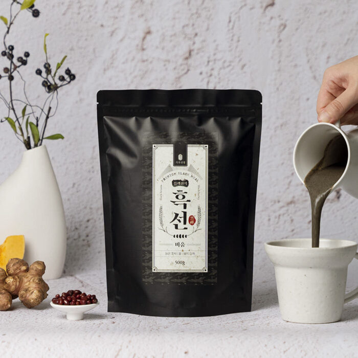 국산 흑선 비움(호박 팥 돼지감자 첨가) 블랙푸드 선식가루 500g - 이미지 3