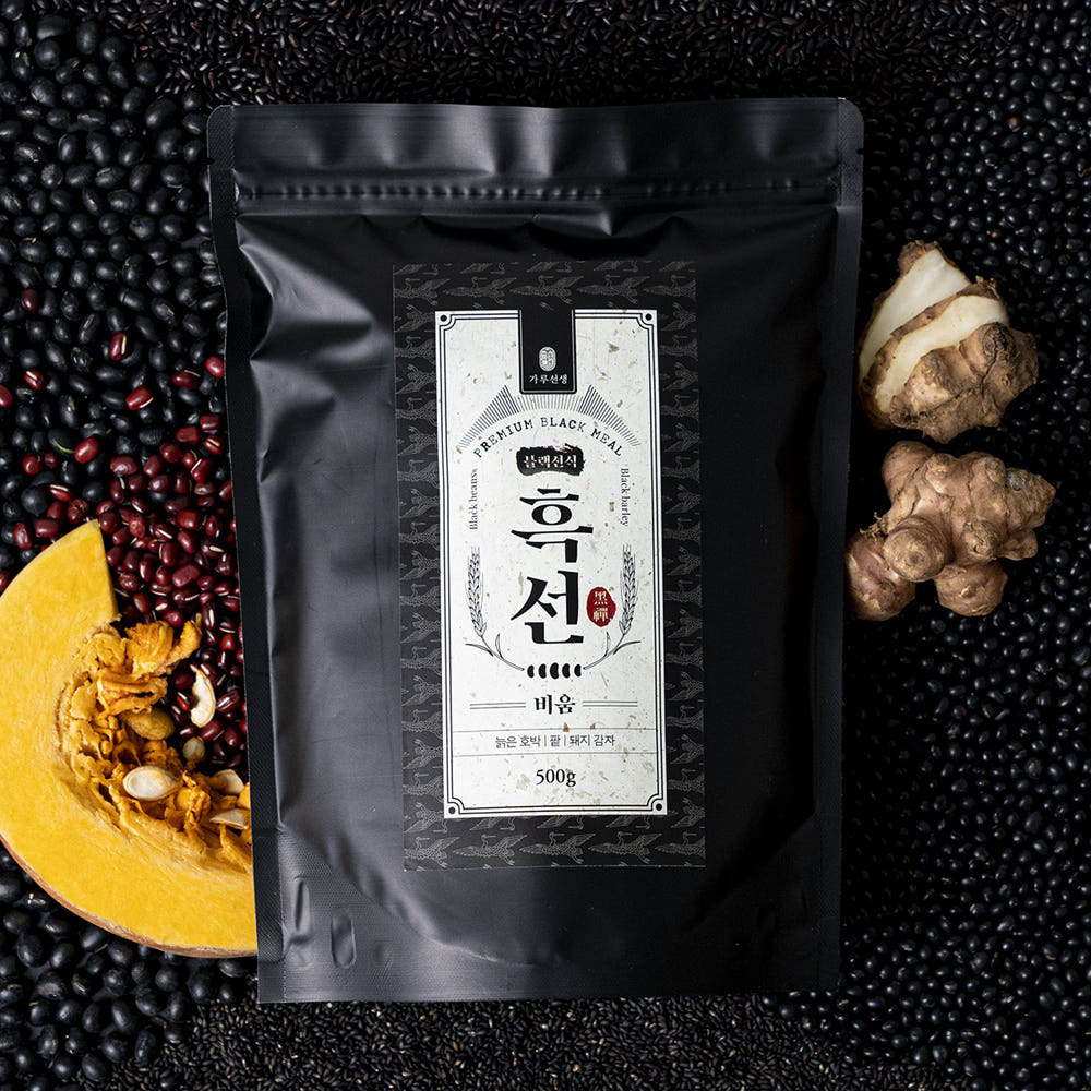 국산 흑선 비움(호박 팥 돼지감자 첨가) 블랙푸드 선식가루 500g