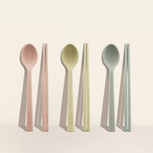 [실리만] 크림 어린이 수저세트