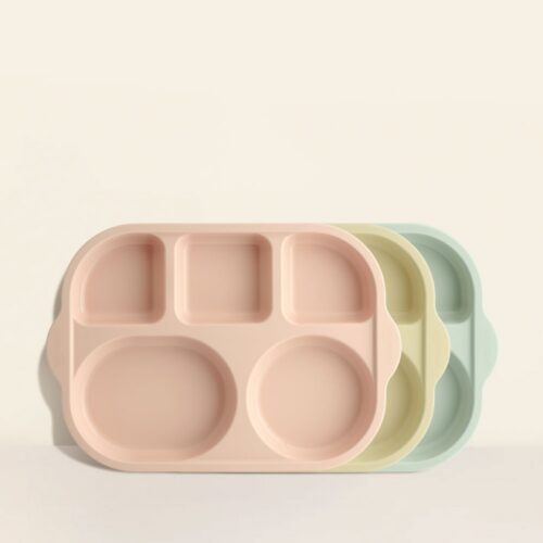 [실리만] 어린이 크림 실리콘 식판
