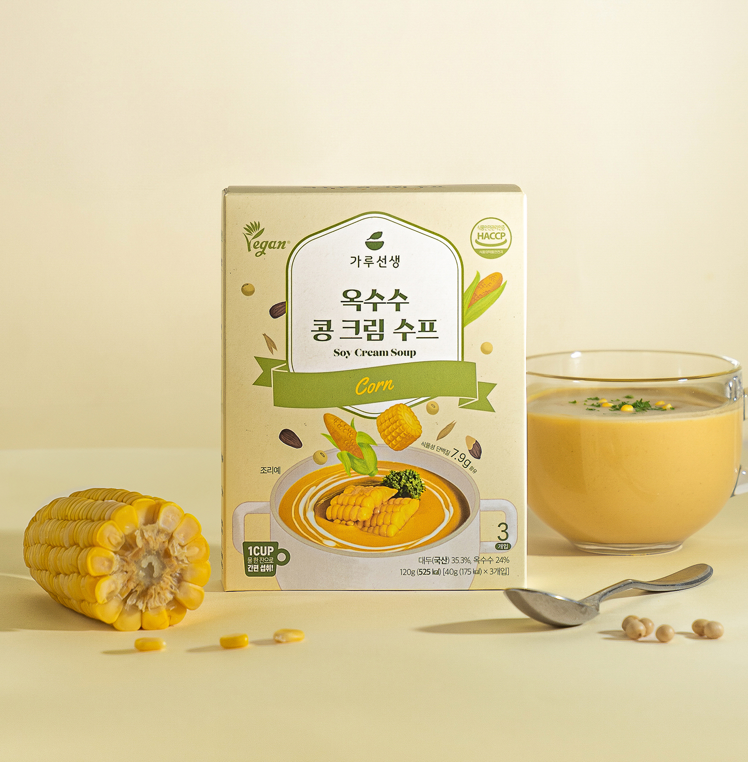 옥수수 콩 크림 스프 40gx3 개입